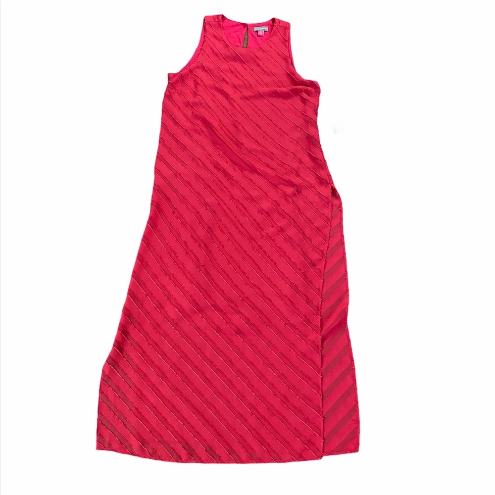 {Vince Camuto} Diagonal Striped Sleeveless Dress